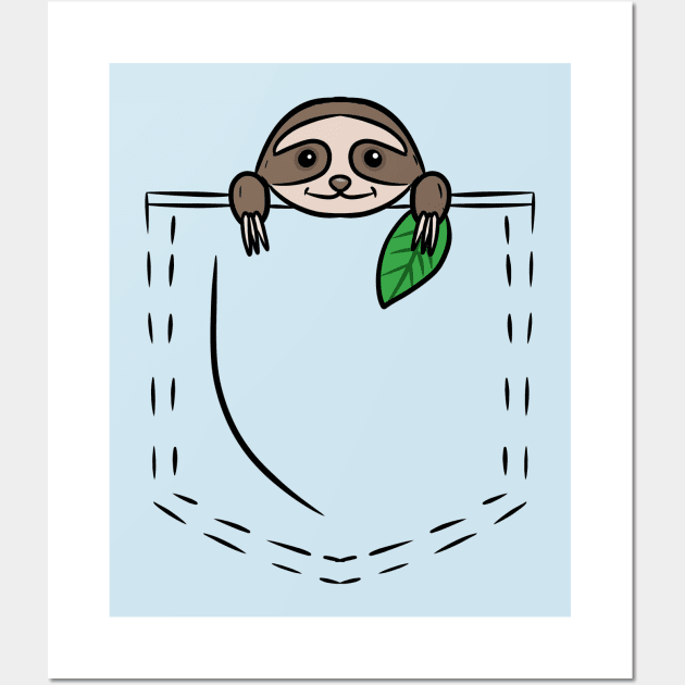 POCKET SLOTH Wall Art by roxiqt